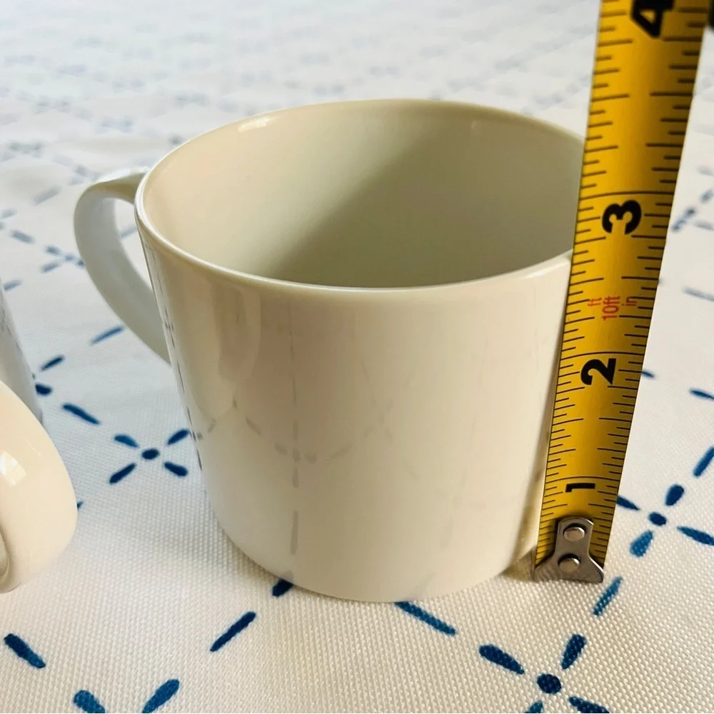 Crate and Barrel White Porcelain Espresso Mugs Set of 2